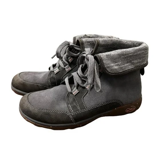 Chaco Shoes Chaco Gray Barbary Castle Rock Suede Chukka Hiking